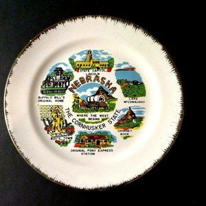 Nebraska Cornhusker Lincoln Pony Express Collectible Memorabilia Plate 5"